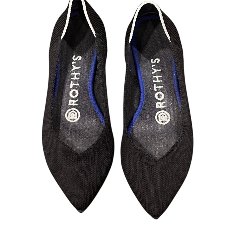 Rothy's Black and Blue Women's Ballet Flats, Size 5